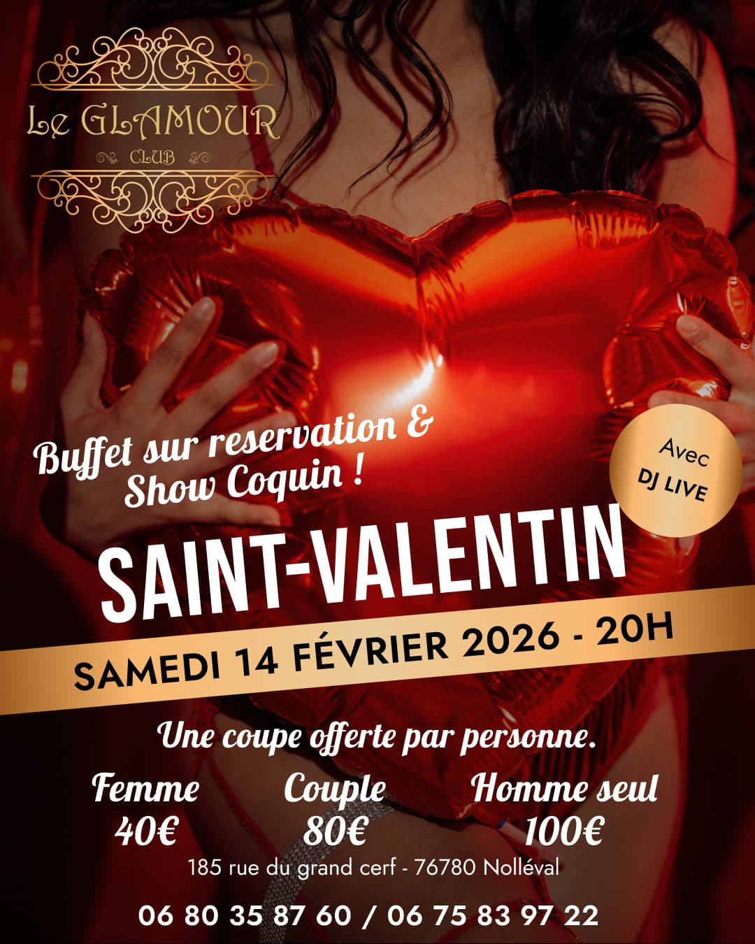 Affiche Réveillon St Sylvestre Le Glamour Club
